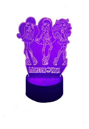 Lámpara Monster High Ilusión Decoración Fan Art