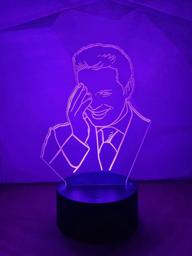 Luis Miguel Fanart Lámpara Led Ilusión 3d Decoración  Negro Otro