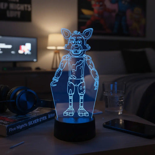 Foxy Five Nights At Freddy's Lámpara Led 3d Fnaf Led