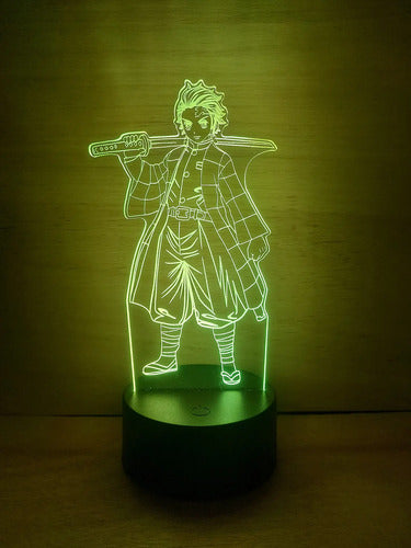 Lámpara Led Tanjiro Demon Slayer Kimetsu No Yaiba Art Line