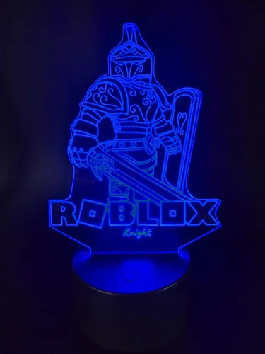 Lámpara Roblox Knight Juego Led Ilusión Decoración Fan Art
