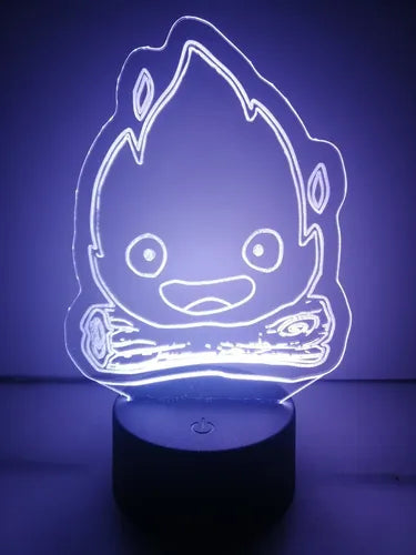 Lampara Led 3d Calcifer Studio Ghibli