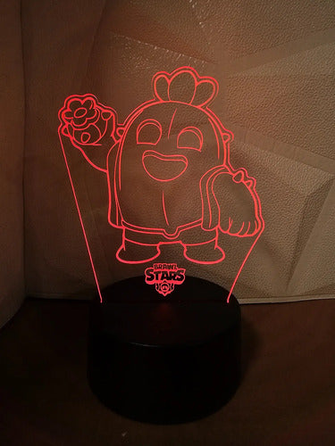 Lámpara Spike Brawl Stars Ilusión Decoración Fan Art