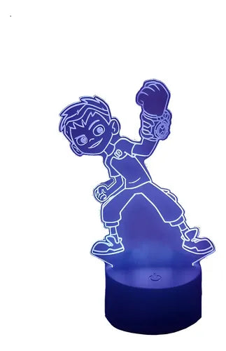 Ben 10 Lámpara Led Cartoon Fan Art Decoración Negro