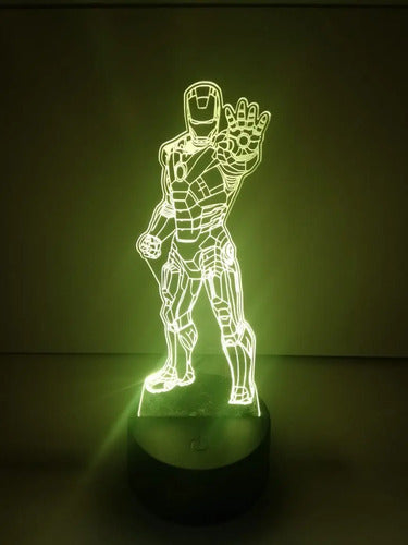 Lampara Led 3d Iron Man