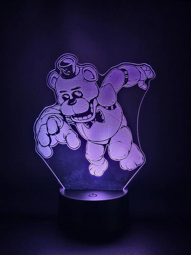Freddy Five Nights At Freddy's Lámpara Led 3d Fnaf Luz