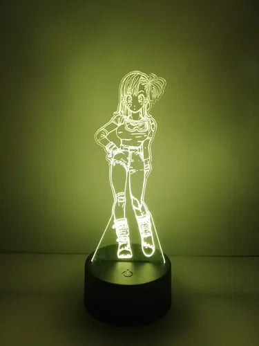 Bulma Drangon Ball Goku Lampara Led Ilusion 3d Anime Manga