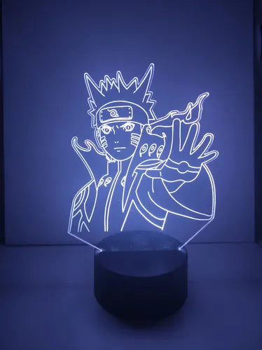 Lampara Led Ilusión 3d Naruto Kyubi Decoración Anime