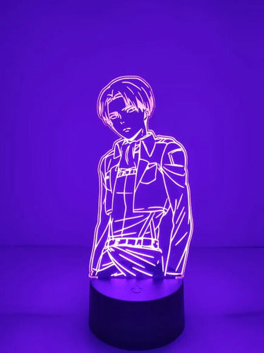 Lampara Led 3d Levi Ackerman Shingeki No Kyojin
