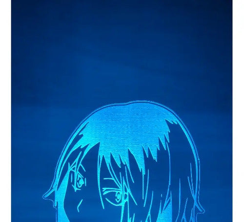 Lámpara Led Kenma Kozume Haikyuu Fan Art Decoración Negro Verde