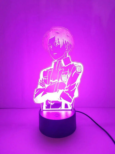 Lampara Led 3d Levi Ackerman Shingeki No Kyojin Snk