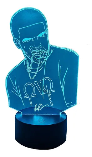 Drake Lampara Led Cantante Decoración Fanart Cantante