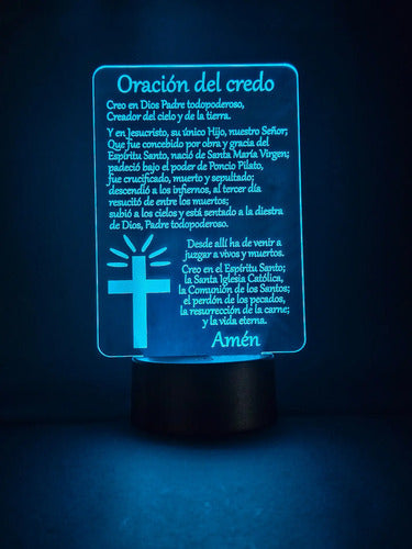 Oración Del Credo Lámpara Led Protección Hogar Decoración