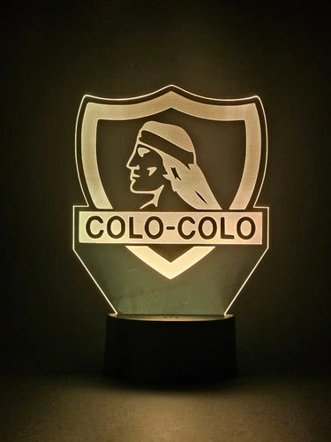 Lampara Led Equipo Colo Colo Albo Campeón Fútbol Decoración