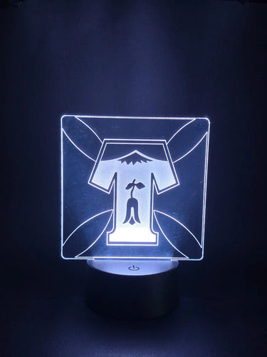 Equipo Fútbol Deportes Temuco Lampara Led Luz Ilusión 3d Negra