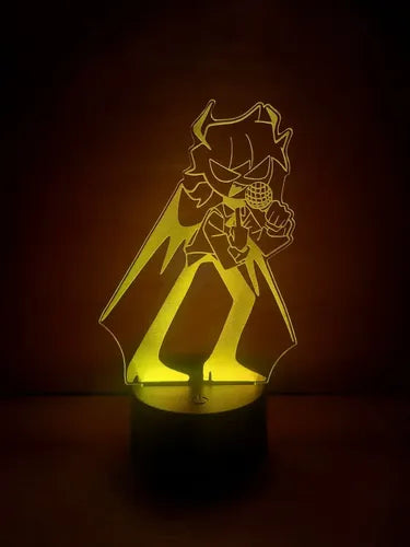 Fnf Selever Lampara Led 3d Friday Night Funkin Personajes  Negra