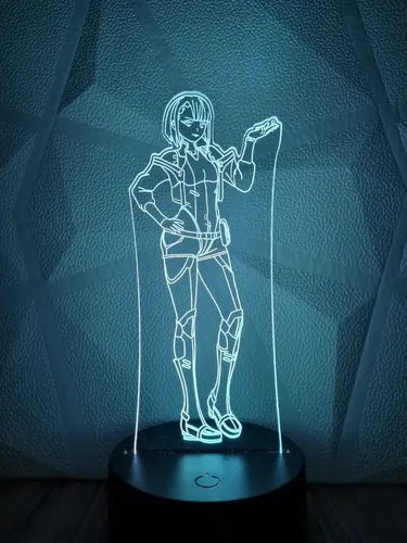 Cyberpunk Lucy Lámpara Led Ilusión 3d Edgerunners Fan Art