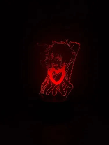 Blue Exorcist Lampara Led Ilusion 3d Anime Rin Okumura Negro