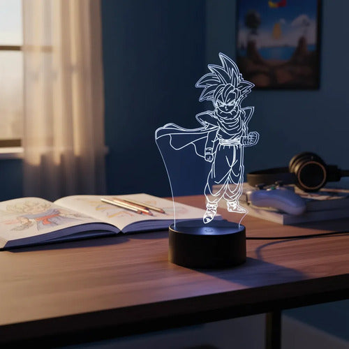 Lámpara Led Gohan Torneo Cell Dragonball Z Fanart Decorativa