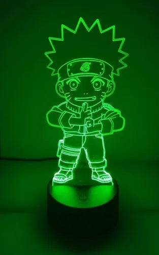 Lampara Led Ilusión 3d Naruto Chibi Decoración Anime
