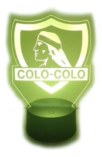 Lampara Led Equipo Colo Colo Albo Campeón Fútbol Decoración