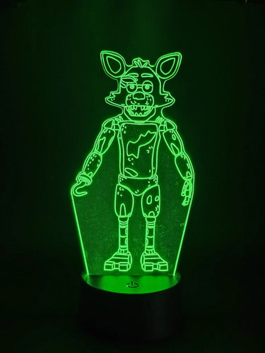 Foxy Five Nights At Freddy's Lámpara Led 3d Fnaf Led