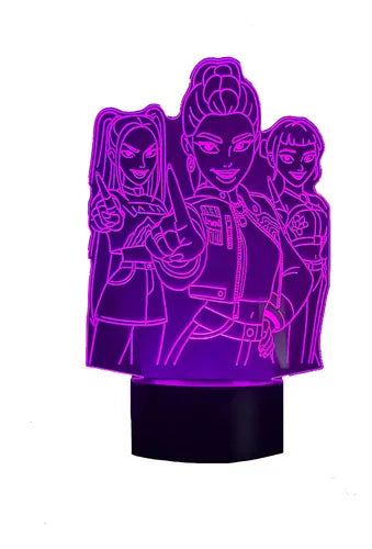 Lámpara Kpop Demon Hunter Led Decoración Fan Art