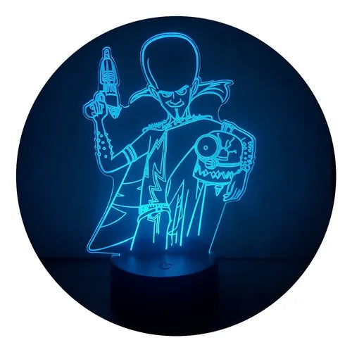 Lámpara Led Megamente Fan Art Decoración