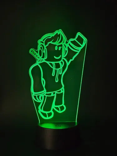 Lámpara Personaje Roblox Led Ilusión Decoración Fan Art