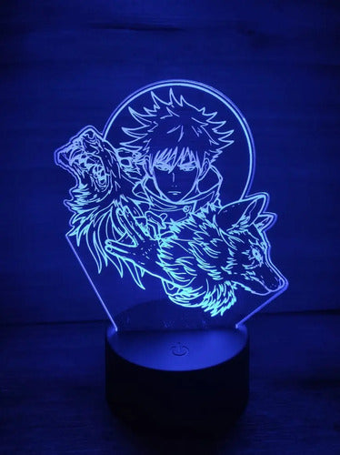 Lampara Led 3d Megumi Fushiguro Jujutsu Kaisen Decoración