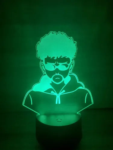 Bad Bunny Yonaguni Anime Lampara Led 3d Decoracion Luz