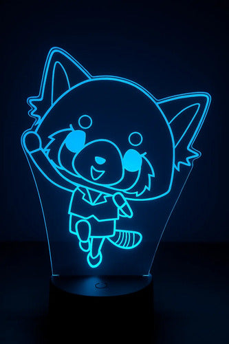 Lámpara Retsuko Aggretsuko Led Ilusión Fan Art Sanrio