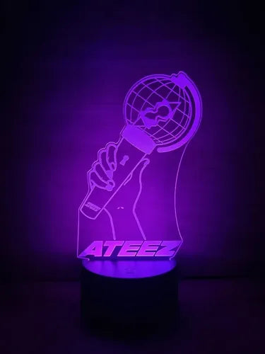 Ateez Lightstick Lightband Lampara Led Ilusion 3d Kpop Luz Negro