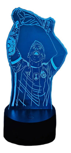 Lionel Messi Copa Argentina Fanart Lámpara Led Futbol
