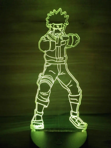 Lampara Led Ilusión 3d Naruto Uzumaki Decoración Anime