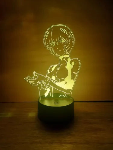 Evangelion Rei Ayanami Lampara Led Ilusion 3d Anime Manga