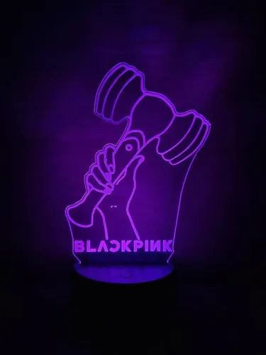 Black Pink Lightstick Lightband Lampara Led Ilusion 3d Kpop Negro