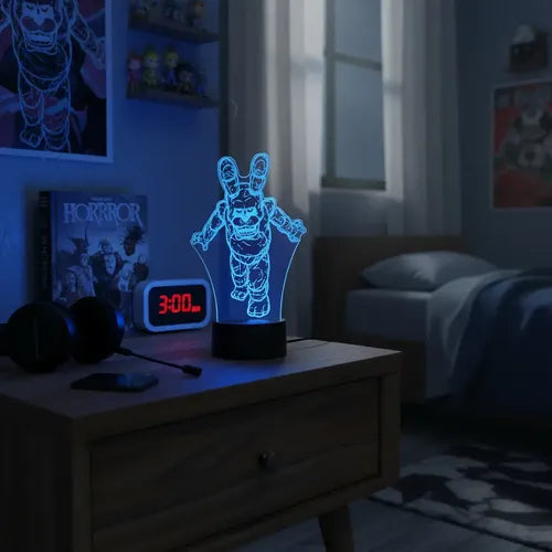 Bonnie Five Nights At Freddy's Lámpara Led 3d Fnaf Led Negro Morado