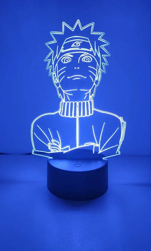 Lampara Led Ilusión 3d Naruto Shippuden Decoración Anime