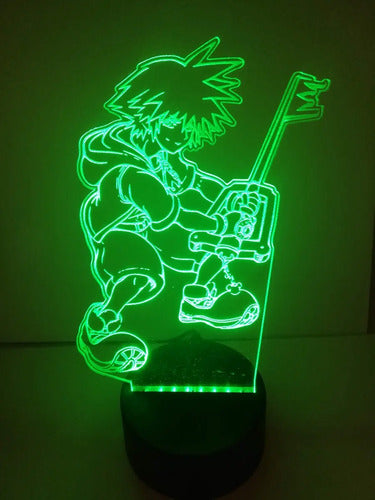 Lámpara Led Sora Kingdom Hearts Fan Art Decorativa