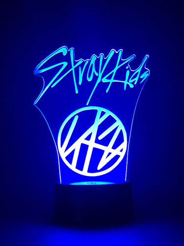 Stray Kids Banda Kpop Lámpara Led Ilusión 3d Luz Decoración  Negro