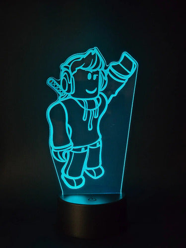 Lámpara Personaje Roblox Led Ilusión Decoración Fan Art