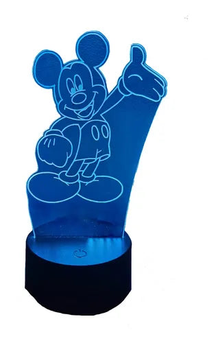 Lámpara Mickey Ilusión Decoración Fan Art