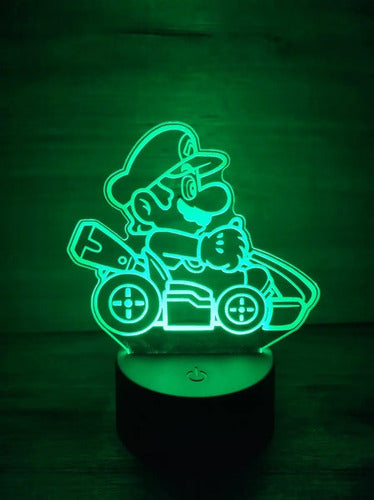 Lampara Led Ilusión 3d Mario Kart Decoración