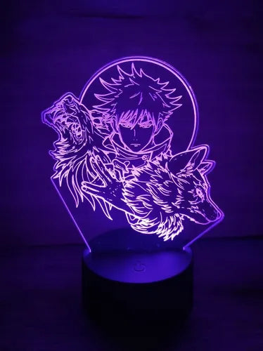 Lampara Led 3d Megumi Fushiguro Jujutsu Kaisen Decoración