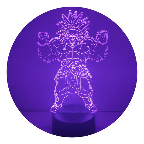 Lámpara Led Broly Clásico Fan Art Decorativa