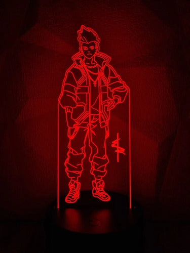 Cyberpunk David Martinez Lámpara Led Ilusión 3d Edgerunners