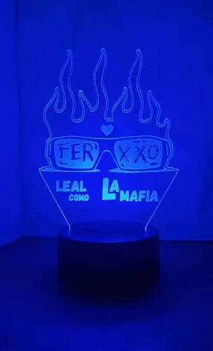 Ferxxo Feid Leal Lámpara Led Ilusión 3d Fanart