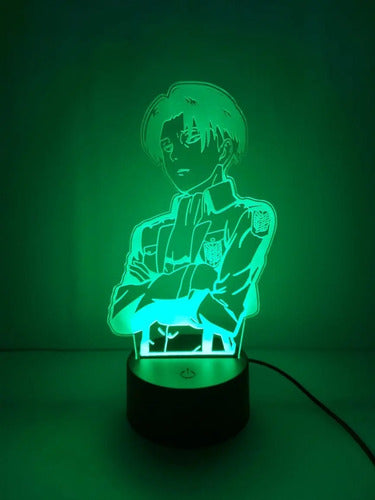 Lampara Led 3d Levi Ackerman Shingeki No Kyojin Snk