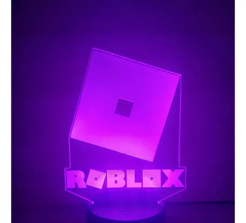 Lámpara Led Logo Roblox Fan Art Decoración